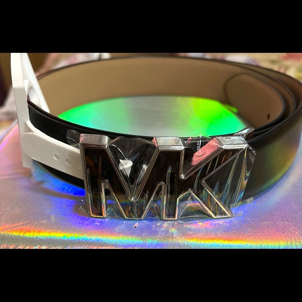 A set of two Brown & Black Michael Kors Genuine Leather Belts